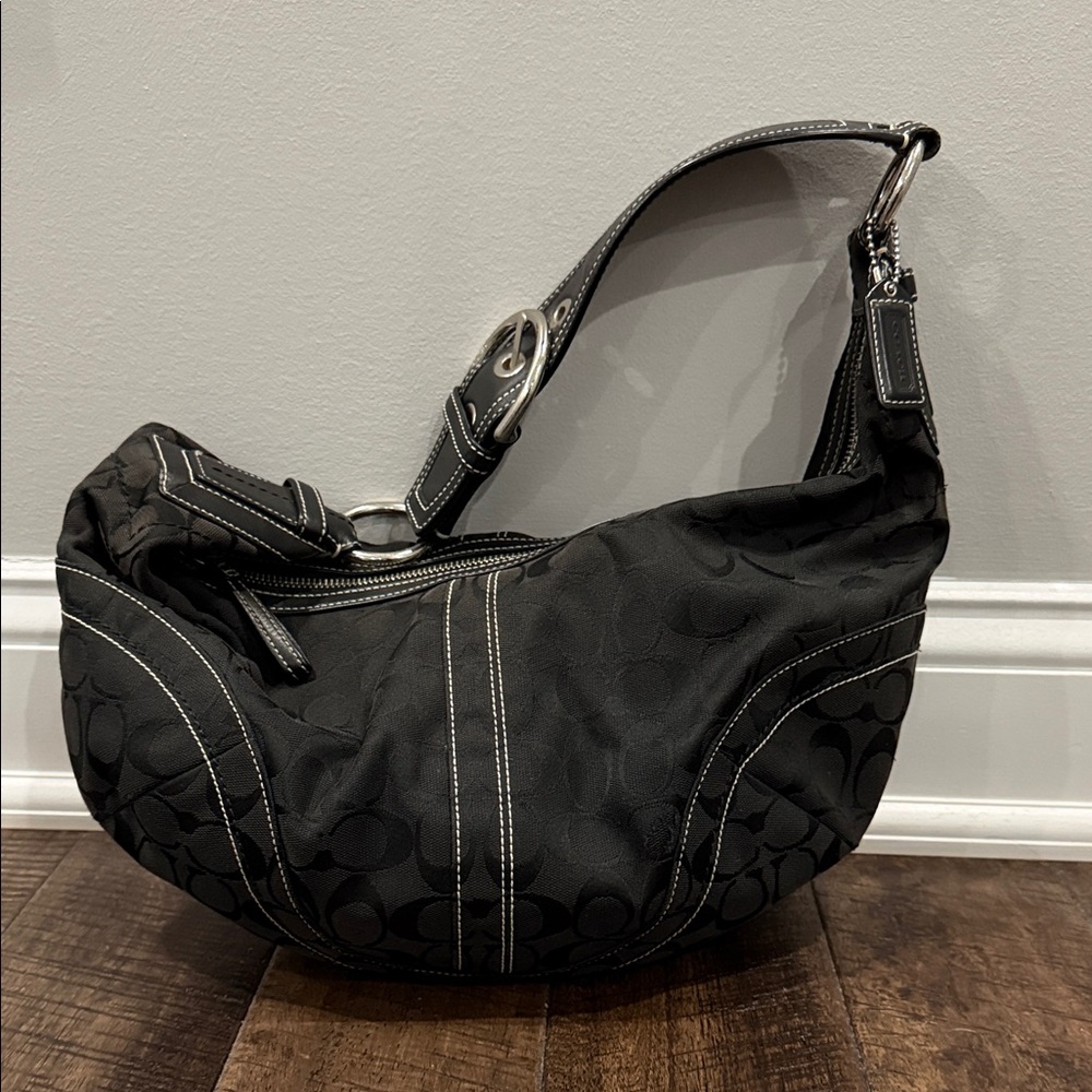 VINTAGE 2000s COACH black y2k shoulder Bag